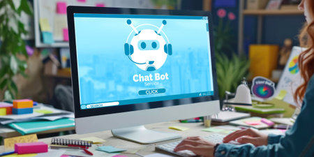 Chatbot software application for brisk online business that automatically reply to customer questionsの素材