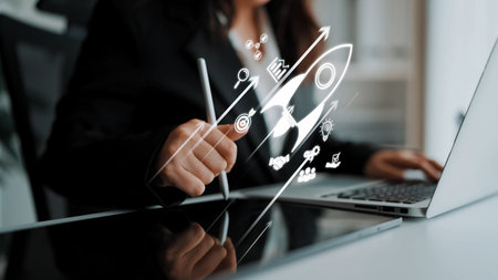 Startup business drives acceleration. business launch empowers growth, launch hits goal, launch...