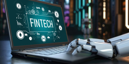 Fintech financial technology software for brisk business to analyze marketing strategyの素材