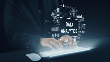 Data analytics and big data strategy for real-time analytics, predictive data modeling, business intelligence analytics, and data-driven decision-making in modern digital businesses. Elideの写真素材
