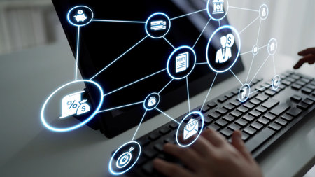 Personal finance with savings, investment and budgeting icons showing money management, financial planning and personal economic strategy.の写真素材