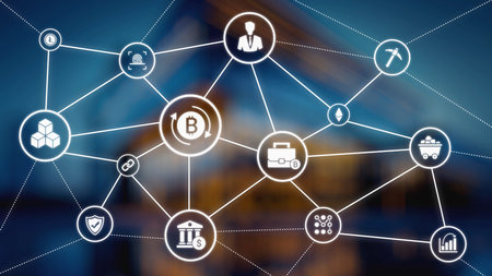 Cryptocurrency enables digital finance with decentralized DeFi systems. Cryptocurrency markets grow through blockchain, and cryptocurrency ledger transactions offer secure finance and NFT innovation.の写真素材