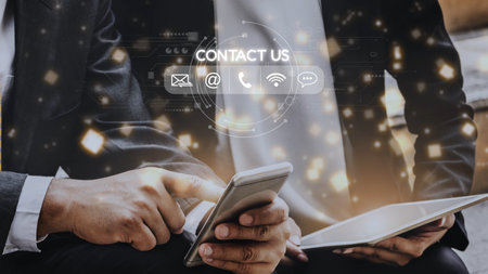 Customer support and 24-hour help desk services for technical support, online customer care, live chat support, and real-time customer assistance to ensure complete customer satisfaction.の写真素材