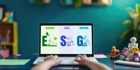 ESG environmental social governance policy for brisk business to set a standard to achieve high ESG scoreの素材