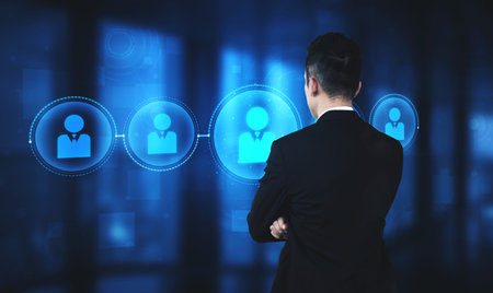 Professional networking expands business connections, fosters collaboration, and builds digital relationships for new opportunities. Vouchの写真素材