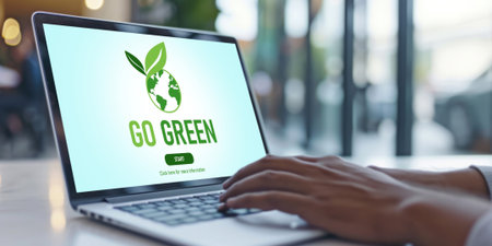 Green business transformation for brisk corporate business to thank green marketing strategyの素材