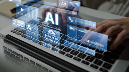 AI Assistant Brain Processor with LLM Technology, Big Data, Machine Learning, Generative AI for Business Support, Future Agentic AI Technology and Artificial Intelligence Prompt Engineering.の写真素材