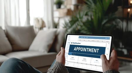 Online applointment booking calendar for brisk regristration on the internet websiteの素材