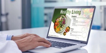 Healthy living website provide information for healthy diet and food cooking recipe for good health briskの素材