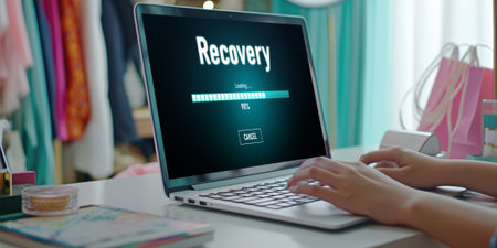 data backup restoration recovery restore data from cloud storage brisk and provide planned network reserve business dataの素材