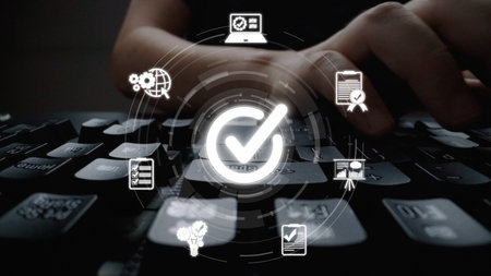 Quality assurance, product quality control, compliance verification, QA and QC systems, and product excellence achieved through structured quality assurance processes.の写真素材