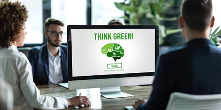 Green business transformation for brisk corporate business to thank green marketing strategyの素材