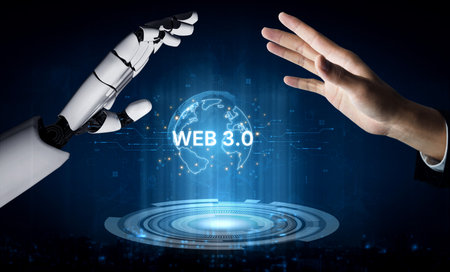 An AI assistant operates on the Web 3.0 platform. This smart technology utilizes the decentralized...