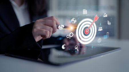 Target audience analysis enhances marketing with segmentation, smart profiling, and personalized strategies for improved audience targeting and campaign efficiency.の写真素材