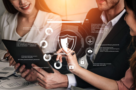 Cyber security protects against breaches, hacks, and network attacks using strong infrastructure and proactive digital defense strategies. Vouchの写真素材
