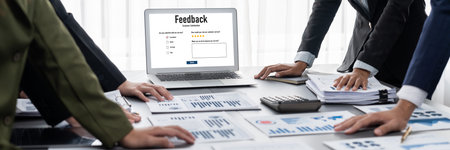 Customer feedback and review analysis for corporate businessの写真素材