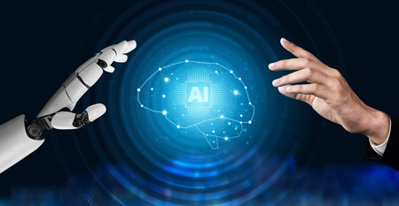 A generative AI assistant visualizes the structure of its own deep learning neural network. The...