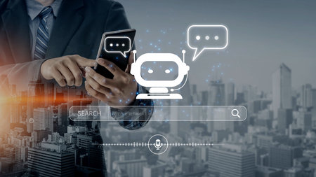 AI assistant with voice chat interface, combining smart chatbot, voice command, and AI-powered...