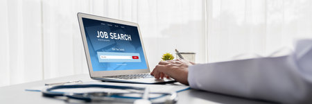 Online job search on brisk website for worker to search for job opportunities on the recruitment...