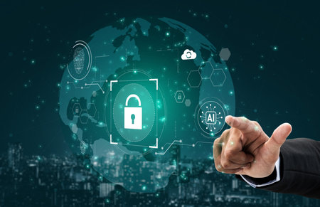 AI cyber security system using biometric authentication and privacy control. Cyber security protects...
