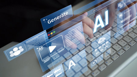 AI Assistant Brain Processor with LLM Technology, Big Data, Machine Learning, Generative AI for Business Support, Future Agentic AI Technology and Artificial Intelligence Prompt Engineering.の写真素材