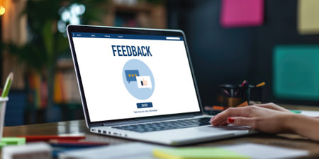 Customer feedback and review analysis by brisk computer software for corporate businessの素材
