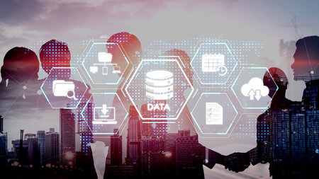 Cloud computing, cloud strategy, and cloud technology transforming digital infrastructure with...