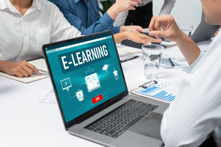E-learning website for student to study online on the internet network