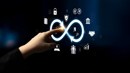 The infinity concept represents limitless innovation, creative growth, and embracing endless...