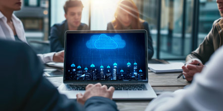 Cloud computing software for brisk remote work and personal data storageの素材