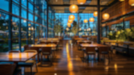 blur background of a restaurant or coffee shopの素材