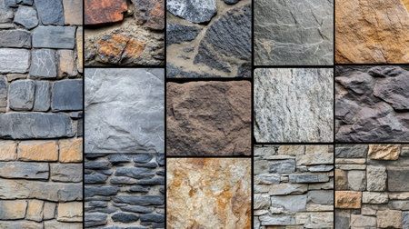 A stunning collection of various stone wall textures suitable for architectural, interior, and exterior design projects. Ideal for creating unique backdrops.の素材