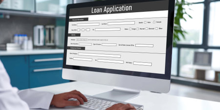 Online loan application form for brisk digital information collection on the internet networkの素材