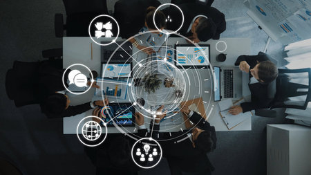 Crowdsourcing allows collaboration, ideas, and resources. Crowdsourcing supports innovation through community-driven contributions.の写真素材