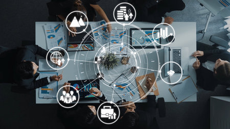 Business growth strategy, growth planning, business expansion, strategic metrics, and innovation roadmap for continued business growth and business success by 2025 and beyond. Funnelの写真素材