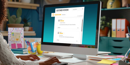 Customer experience and review analysis by brisk computer software for corporate businessの素材