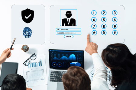 A team engages in a discussion about digital security, focusing on user login and fingerprint...
