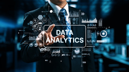 Data analytics and big data strategy for real-time analytics, predictive data modeling, business intelligence analytics, and data-driven decision-making in modern digital businesses. Elideの写真素材