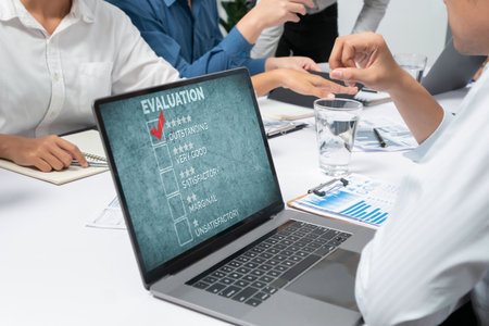 Customer satisfaction and evaluation analysis on brisk software computer for marketing strategy planningの写真素材