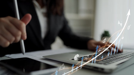 Business growth strategy, growth planning, business expansion, strategic metrics, and innovation roadmap for continued business growth and business success by 2025 and beyond.の写真素材