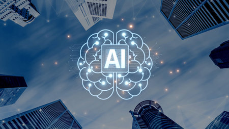 AI Assistant Brain Processor with LLM Technology, Big Data, Machine Learning, Generative AI for Business Support, Future Agentic AI Technology and Artificial Intelligence Prompt Engineering.の写真素材