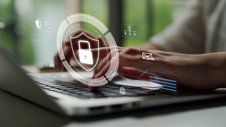 Cyber security protection and cyber security strategies against cyber threats, system hacks, digital...