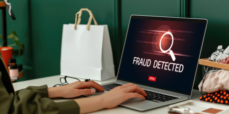 Cyber security software show alert of cyber attack for protection brisk. Danger from virus, phishing and cyber fraud.の素材