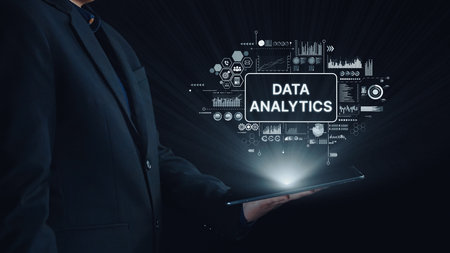 Data analytics and big data strategy for real-time analytics, predictive data modeling, business intelligence analytics, and data-driven decision-making in modern digital businesses. Elideの写真素材