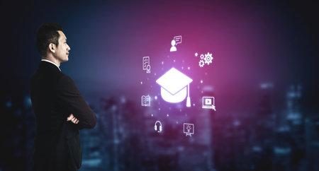 Cloud computing, cloud strategy, and cloud technology transforming digital infrastructure with scalable services, secure data storage, and cloud-based digital business solutions.の写真素材