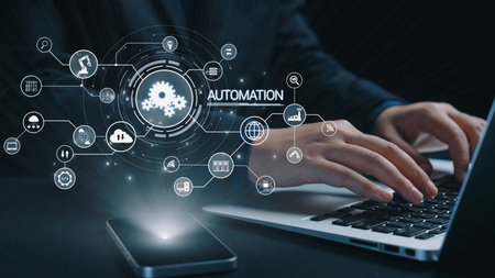 Modern automation drives workflow efficiency by connecting systems, people, and data. With intelligent automation, businesses unlock potential through seamless integration and automation tools. Elideの写真素材