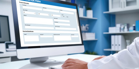 Online application form for brisk registration on the internet websiteの素材