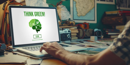 Green business transformation for brisk corporate business to thank green marketing strategyの素材