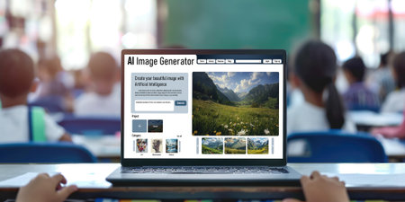 AI image generator software provide picture to graphic designer and users by text prompt brisk with use of artificial intelligence AI processing power to give image according to prompt textの素材