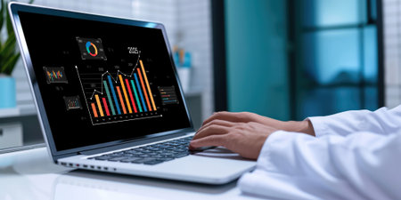 Business data dashboard provide business intelligence analytic for marketing strategy planning brisk with big data set to analyze customer demands and foreseeing business futureの素材